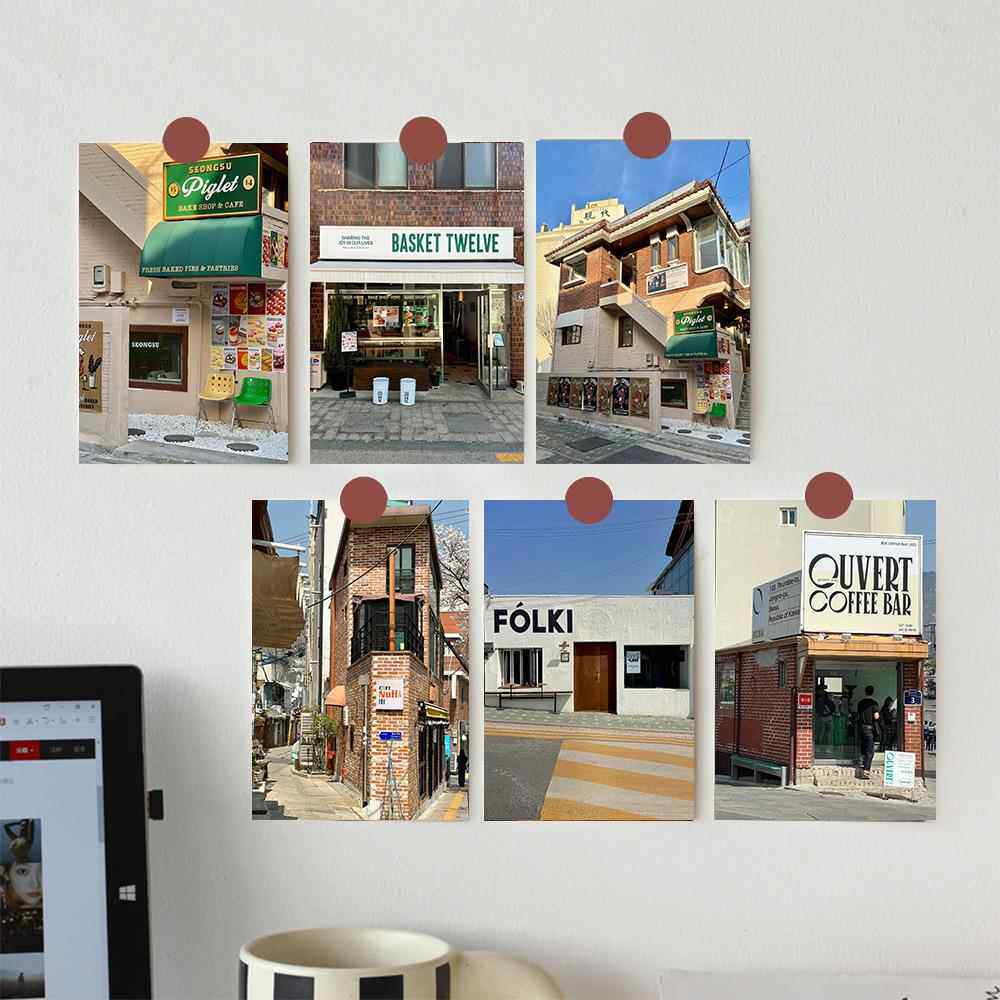 【首尔街头邂逅】设计师咖啡店多尺寸组合墙贴挂画芯装饰画海报