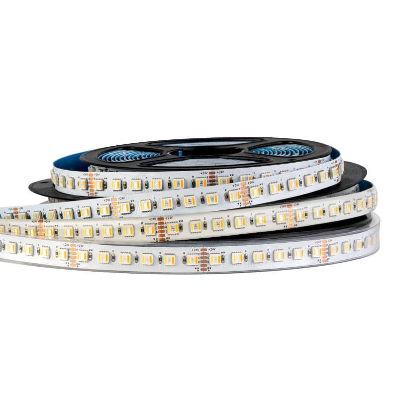 RGBWW七彩灯带RGBCW5050五合一RGBCCT五路LED氛围24V防水高亮灯条