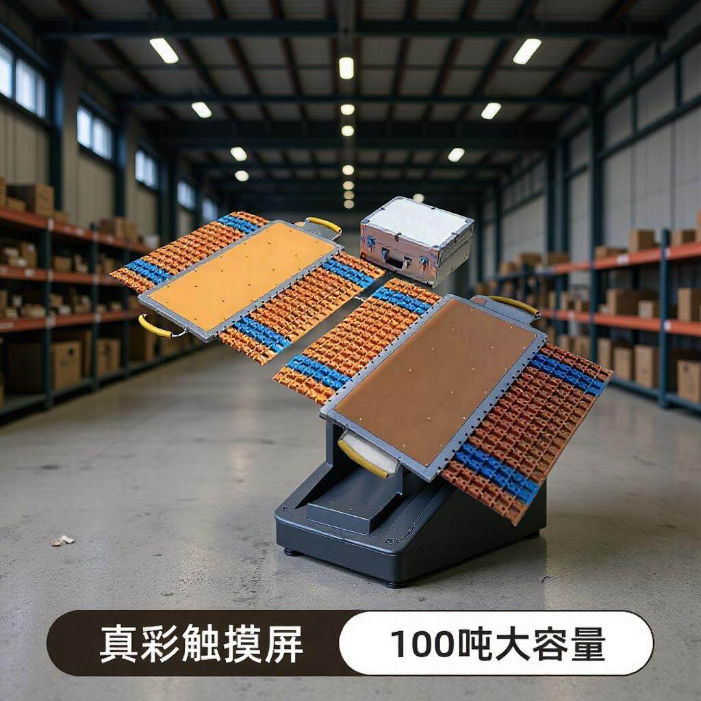 移动100吨地磅 真彩触摸屏显示 上海流动磅秤 便携式动态汽车衡