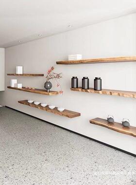 墙上置物架上实木一字板挂墙隔板书256723架装饰板不规则展示架墙