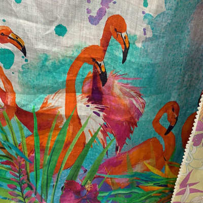 来图来样 数码加工印花面料 全涤梭织印花布 珍珠雪纺印花生产厂