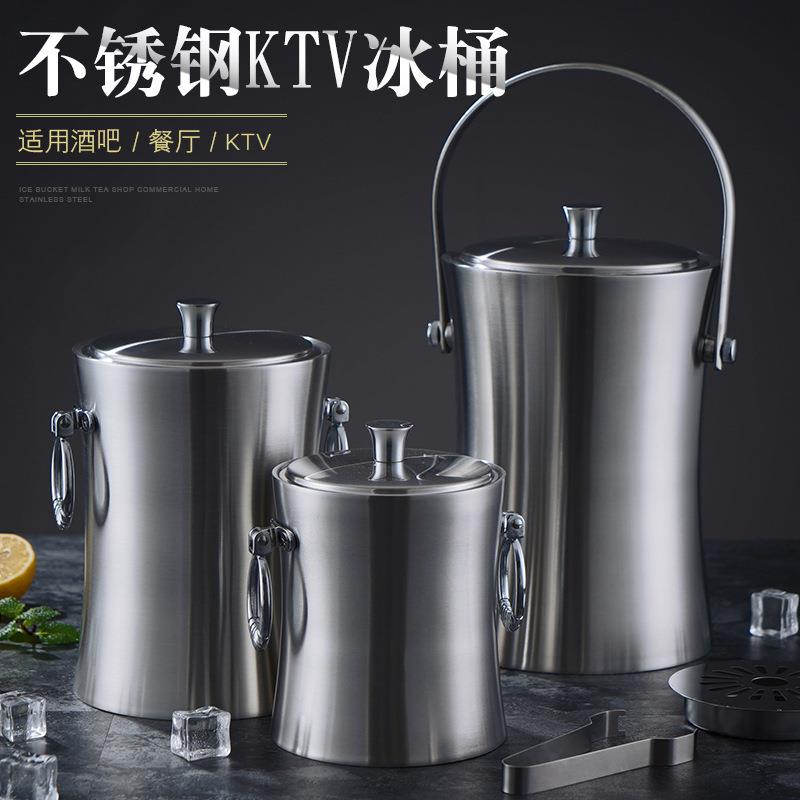 加镇厚不锈钢冰桶双层香槟桶红酒冰酒冰块桶K啤TV酒吧用具冰酒桶2