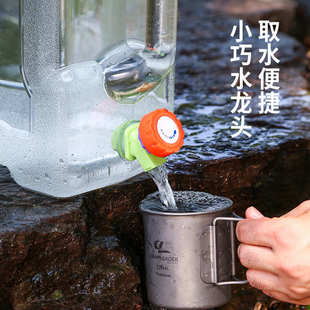 25升户外带龙头方形水桶pc纯净水桶储水桶家用饮水车载露营自驾游