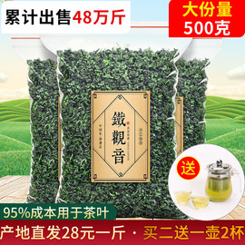 安溪铁观音浓香型 乌龙茶叶 2023新茶秋茶铁观音散装500g