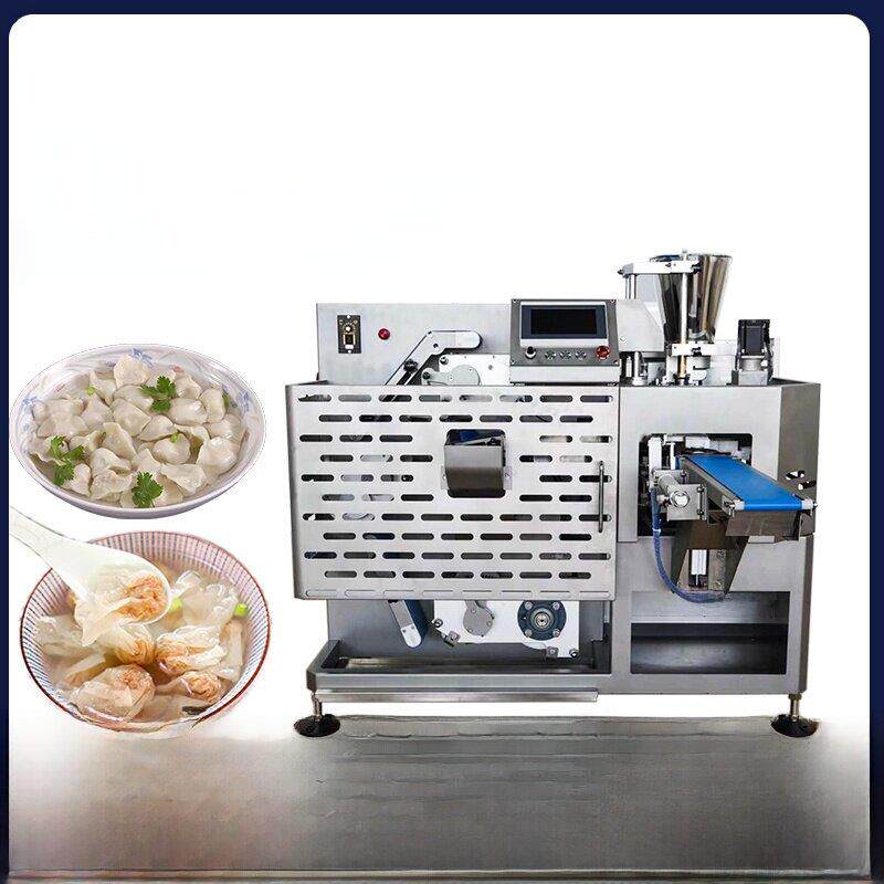商用全自动彷手工食堂制饺子机速冻元宝馄饨制饺子机生产线