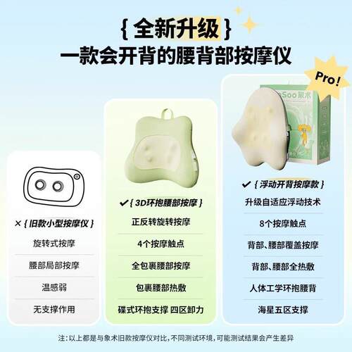 象术腰部按摩器背部腹部按摩仪肩颈按摩枕w2