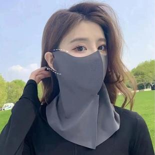 爆款 夏季 冰感无痕防晒全脸防紫外线护颈一体遮阳透气口罩