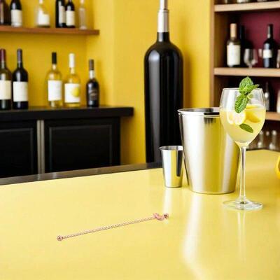 Reusable Stainless Steel Flamingo Cocktail Stirrers 7.6