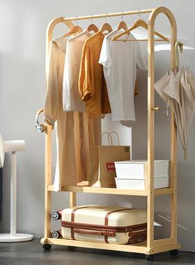 帽ACM家逸衣架落地实木衣架简易挂衣家用置物架架多直功能衣架厂