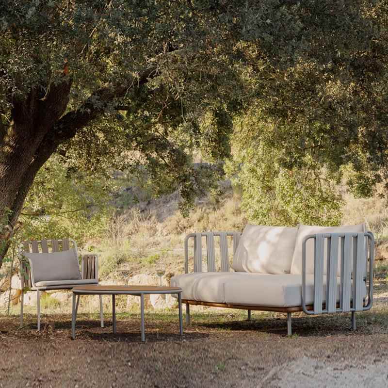 北欧户外休闲沙发茶几组合阳台小桌椅三件套懒人简约藤编庭院家具