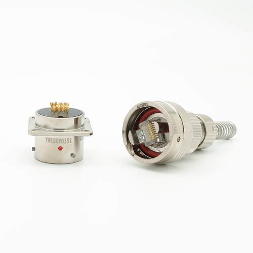 网口航空插头RJ-45高速网络圆形电连接器YW110F01-01 YW120F01S1