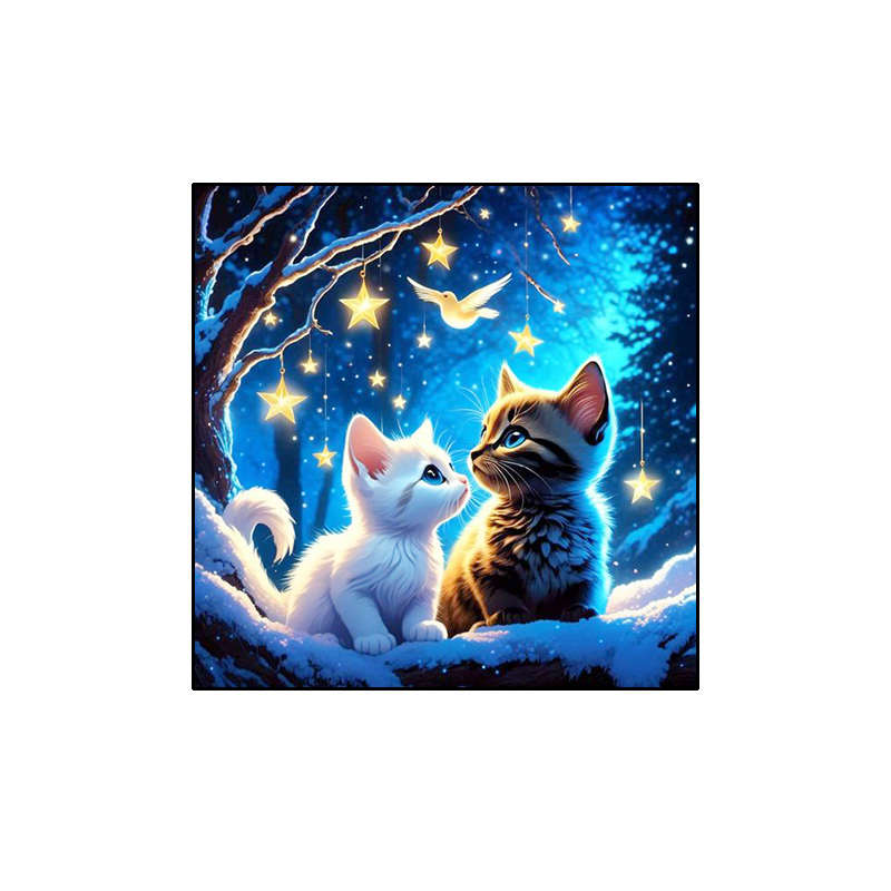 石画钻满新款点卡通钻猫咪手工动物钻贴可爱2025卧室风景十字绣5d