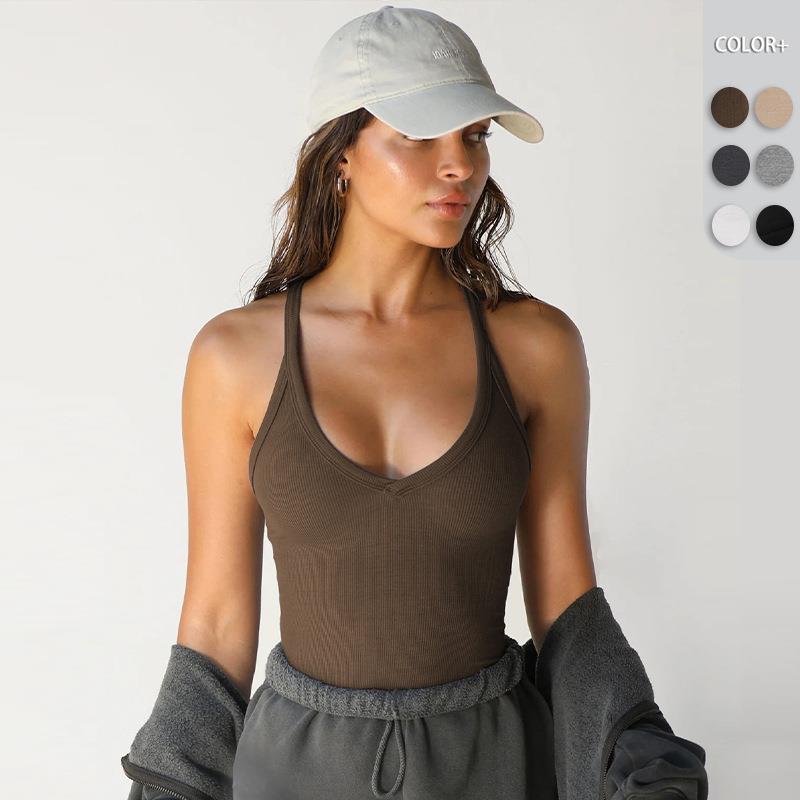 Women's short base vest summer top for outerwear