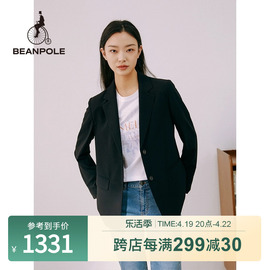 BEANPOLE滨波 春夏女士黑色老钱风潮职场休闲西装单西