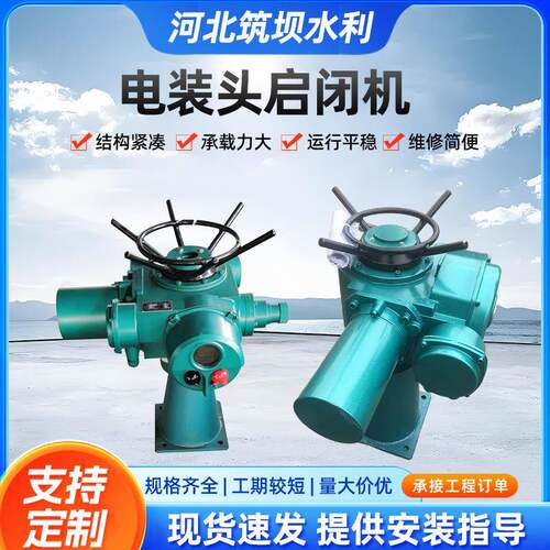 生产电动升降螺杆式启闭机钢制速远程启闭机双吊点直连式启闭机
