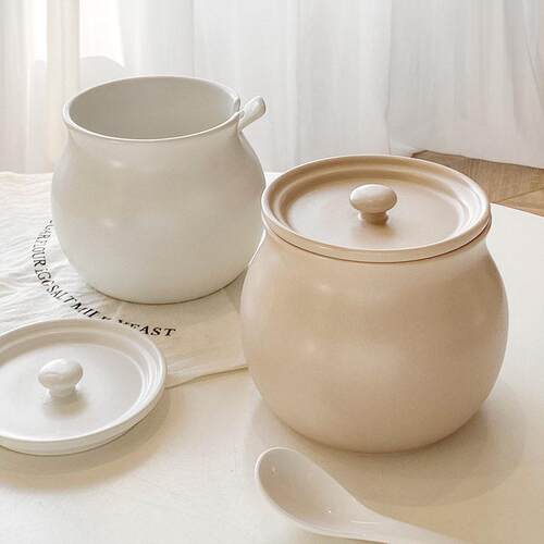1300ML Ceramic Seasoning Bottle Honey Jar with spoon