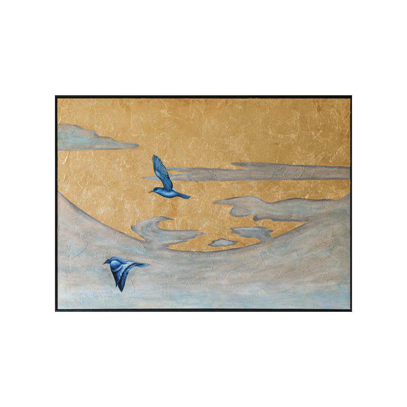 《青鸟归家》轻法式中古风好寓意玄关客厅装饰画高级感极简挂画