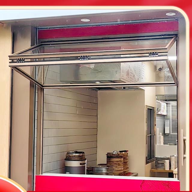 新款窄边上下折叠窗提升推拉窗奶茶咖啡店轻松推拉任意悬停上翻窗