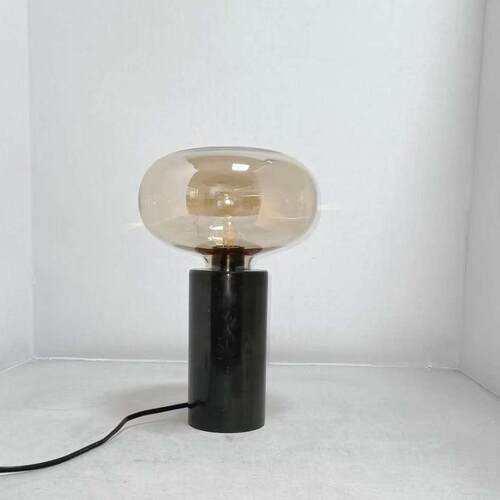 北欧黑色大理石台灯后现代简约创意轻奢卧室设计师样板房台灯