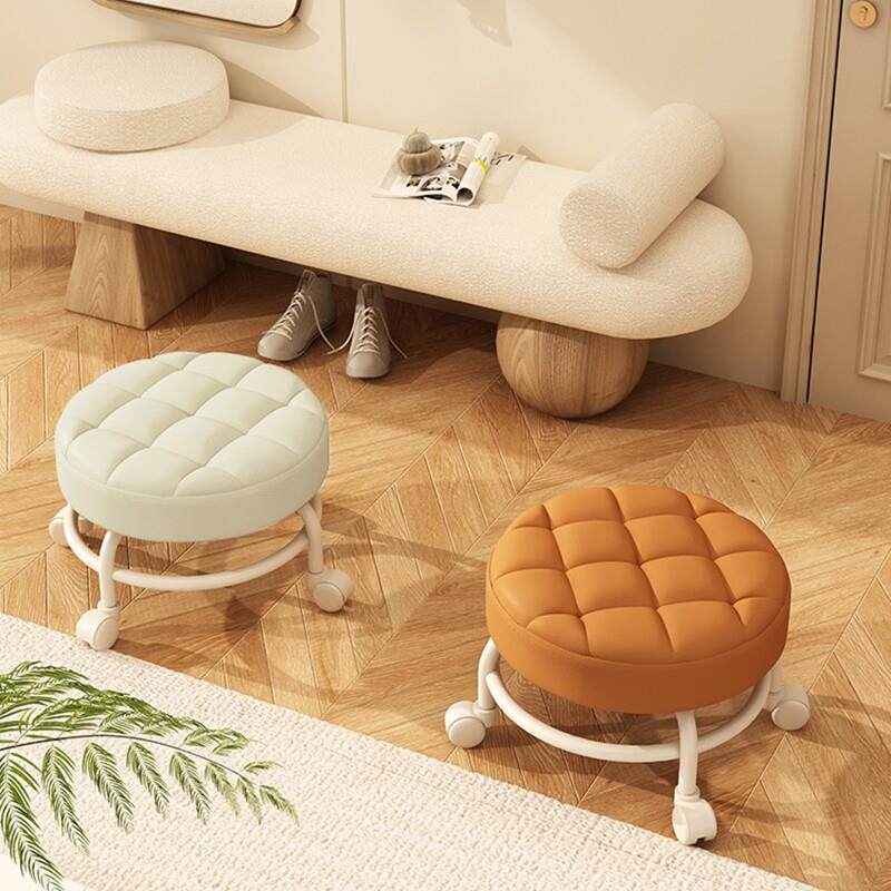 带轮子小凳子轮滑矮凳学步旋转椅子移动万向轮凳子静音久坐舒适