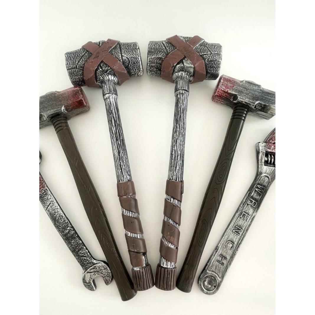 万圣节愚人节刁钻道具模拟塑料大锤活动扳手影视小品现场表演