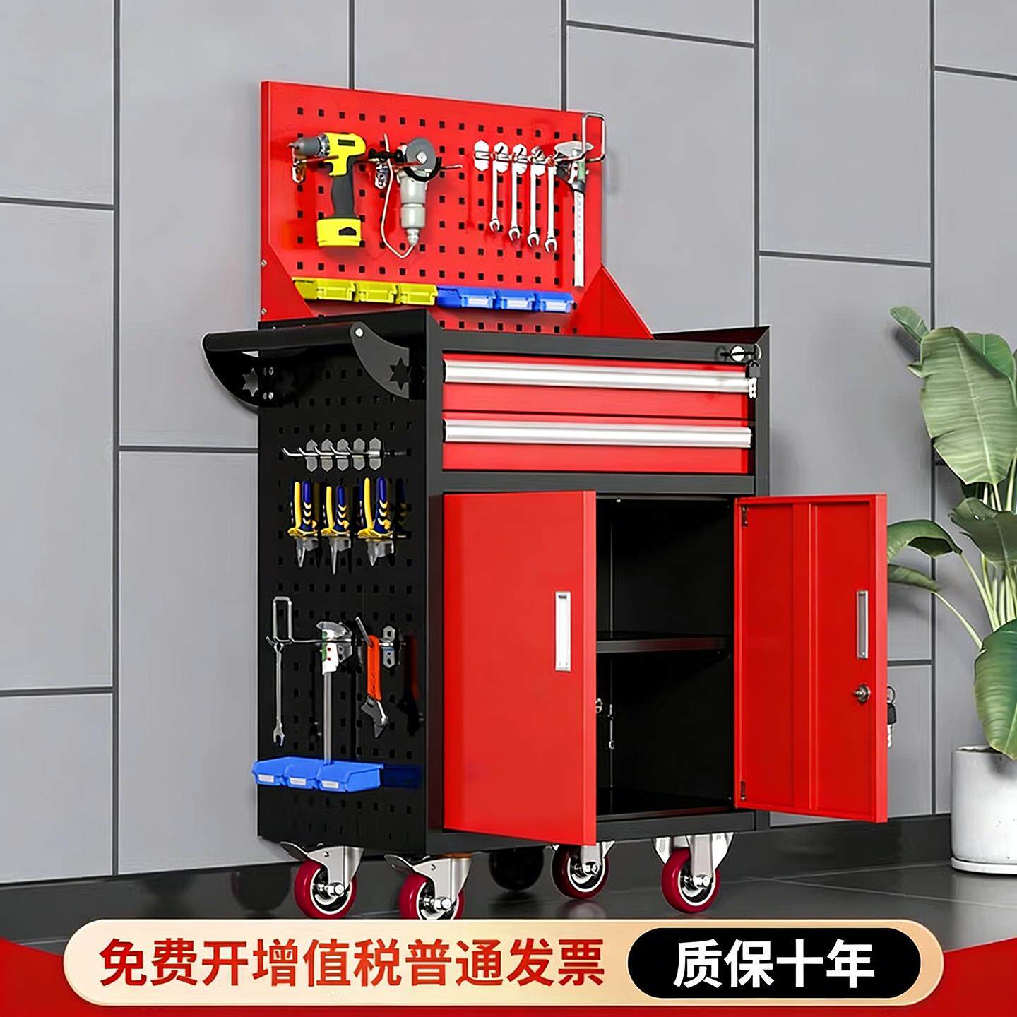 汽修工具车小推车铁皮多功能移动工具柜车间维修工业级收纳五金箱