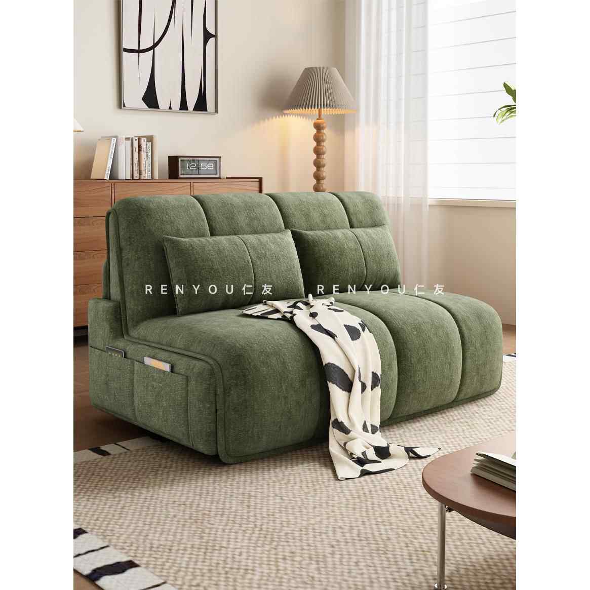 智能电动沙发床?一体两用多功厅能伸小户型客阳台缩HXH2025新款沙