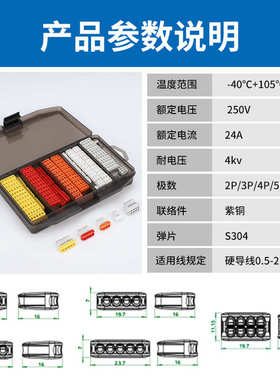 迷你分线式LT-202/203/204/205/228 接线端子套盒