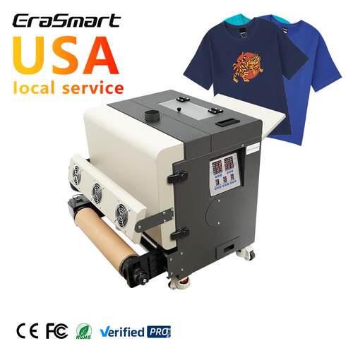 EraSmart现货直销A3DTF白墨烫画抖粉机帽子衣服T恤图案印花抖粉机