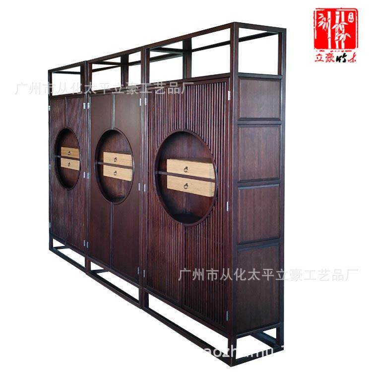 广州竹木厂加工新中式竹茶柜竹茶架楠竹茶柜组合竹柜全竹家具