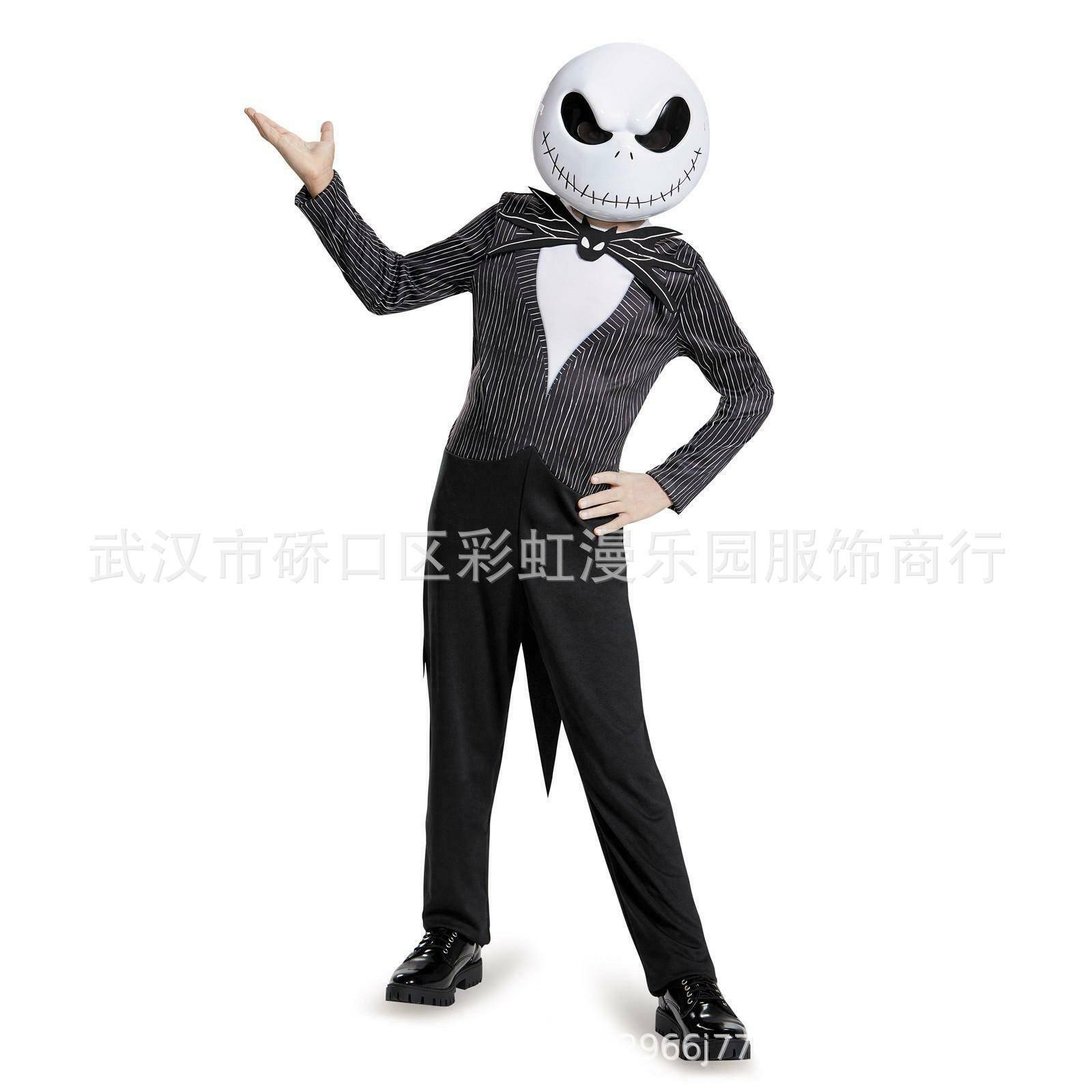 圣诞夜惊魂骷髅杰克cos服 万圣节演出服装cosplay表演服源头工厂