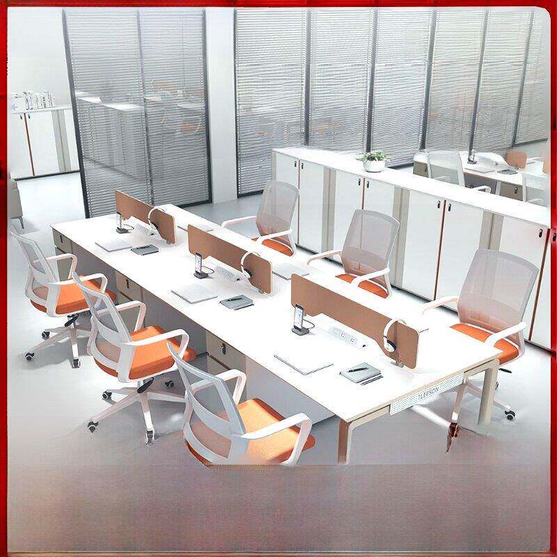 办公桌员工位六人四人二人组合职员桌现代电脑工作位面对面屏风桌