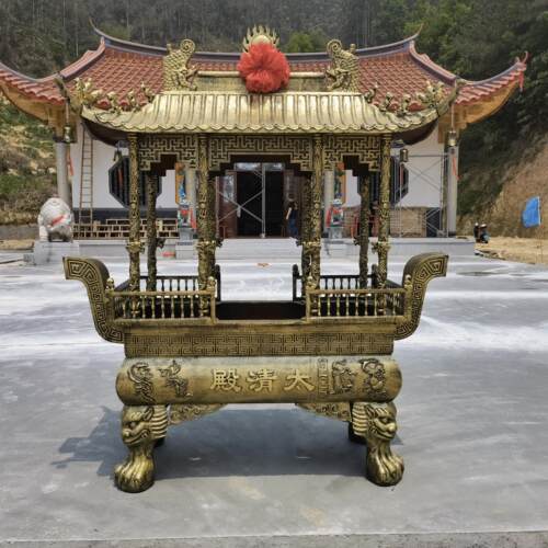 寺庙香炉寺庙铸铁烧香炉宗祠香火炉祠堂烧香的香炉长方形天地炉
