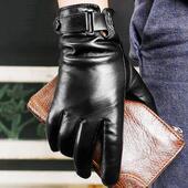 潮牌高端真皮手套男冬季 触屏羊皮手套 保暖加绒皮手套骑行开车薄款