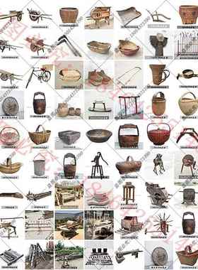 民俗传统旧农具装饰摆件独轮农耕搁板文化农村木犁风车老物件怀旧