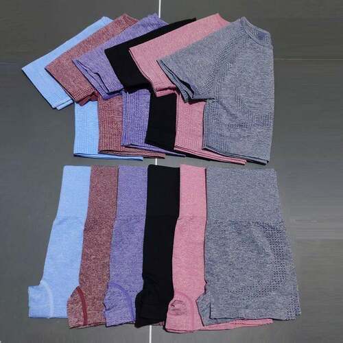 2Pcs/Set Women High Waist Seamless Yoga Set Gym Clothes Fitn