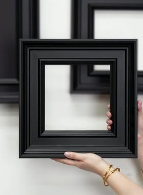 简约现代小黑框色框油外框画框古典实木中古画相框yWn4e2bC镜装裱