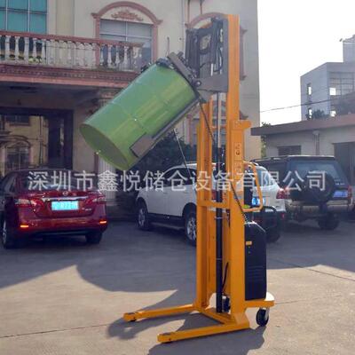 半电动油桶堆放车YL50油桶堆高车液压升降搬运升高车