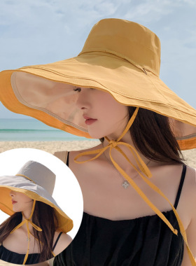 太阳帽戴大头帽子沙滩帽檐帽子