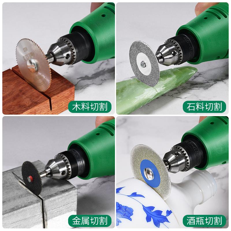 切割机小型家用木工石材铝合金属陶瓷酒瓶切割工具迷你小电锯交流