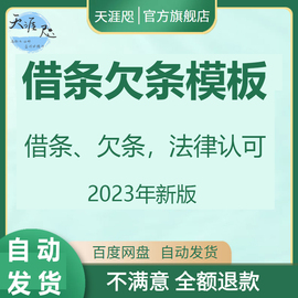 2024年新借条 欠条个人正规模板 电子档 法律认可通用有担保效应