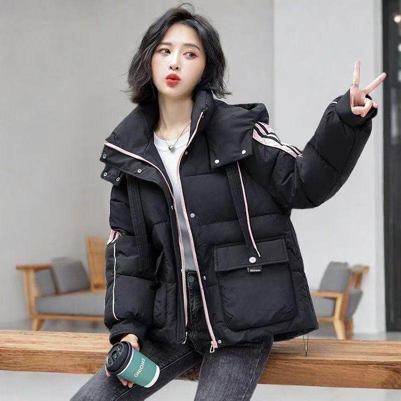 羽绒棉女冬短服新款71-821小个子连帽学院款面包服加厚棉棉衣袄外