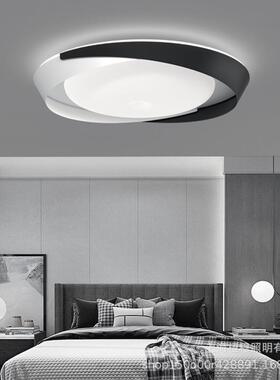 意式创意卧室吸顶灯光谱眼163LED全护灯现代极简大黑气白书房主卧
