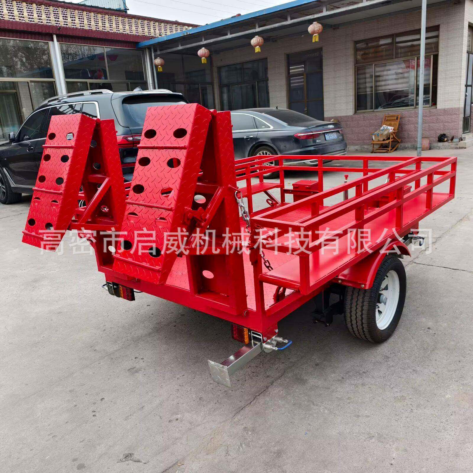 小型爬梯拖车挖机运输车平板车转运机器人搬运车2500*1200
