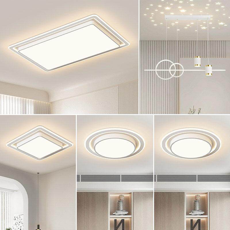 广东中山客厅主灯 吸顶灯现代简约大气卧室灯led饭厅全屋套餐组合