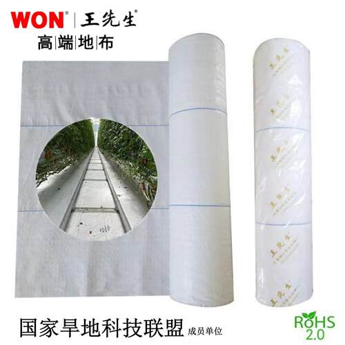 王先生白色园艺地布大棚反光地布无土栽培透水耐磨加厚白色防草布