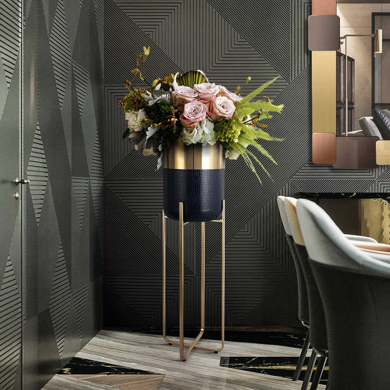 花瓶家居奢客厅装饰品现代仿真米洛电视柜边软轻花思维器几干北欧