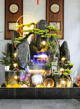 大型假山流水喷泉鱼缸落地摆件庭院客厅办公养鱼加湿景观装饰礼品