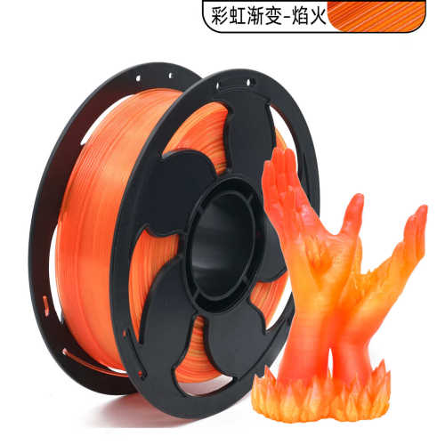 拓森3D打印耗材1kgPLA透明彩虹渐变闪耀变色透明PLA耗材梦幻水晶