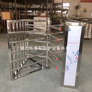 智能刷卡旋转门工地单向入区口锈钢880不旋转栅栏转闸入口通道小